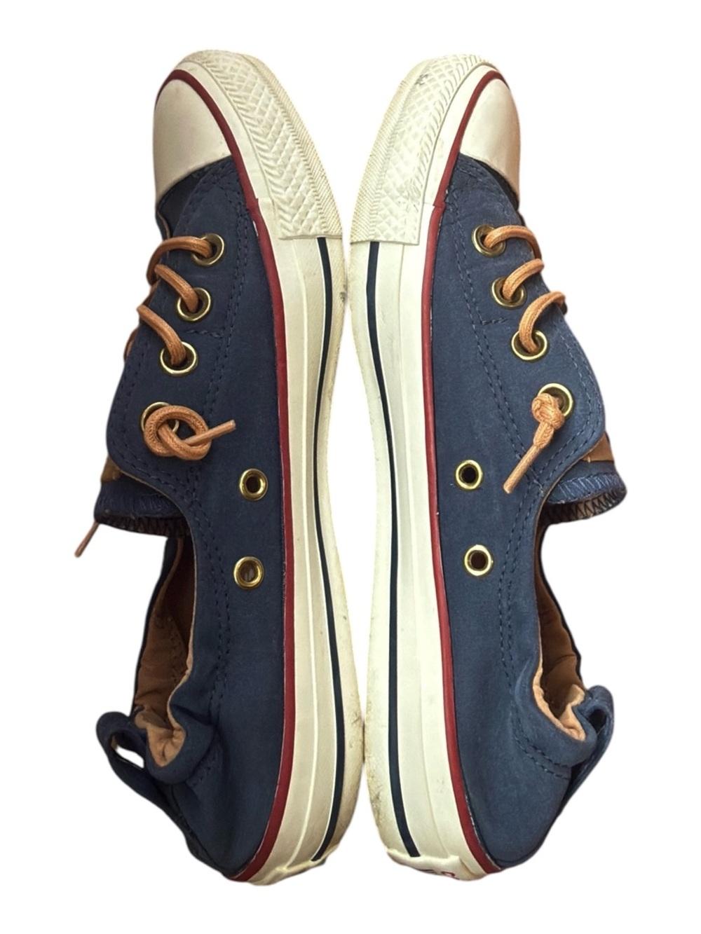 Converse Chuck Taylor All Star Shoreline Navy Blue Slip On Canvas Sneakers. 7. - Picture 3 of 7